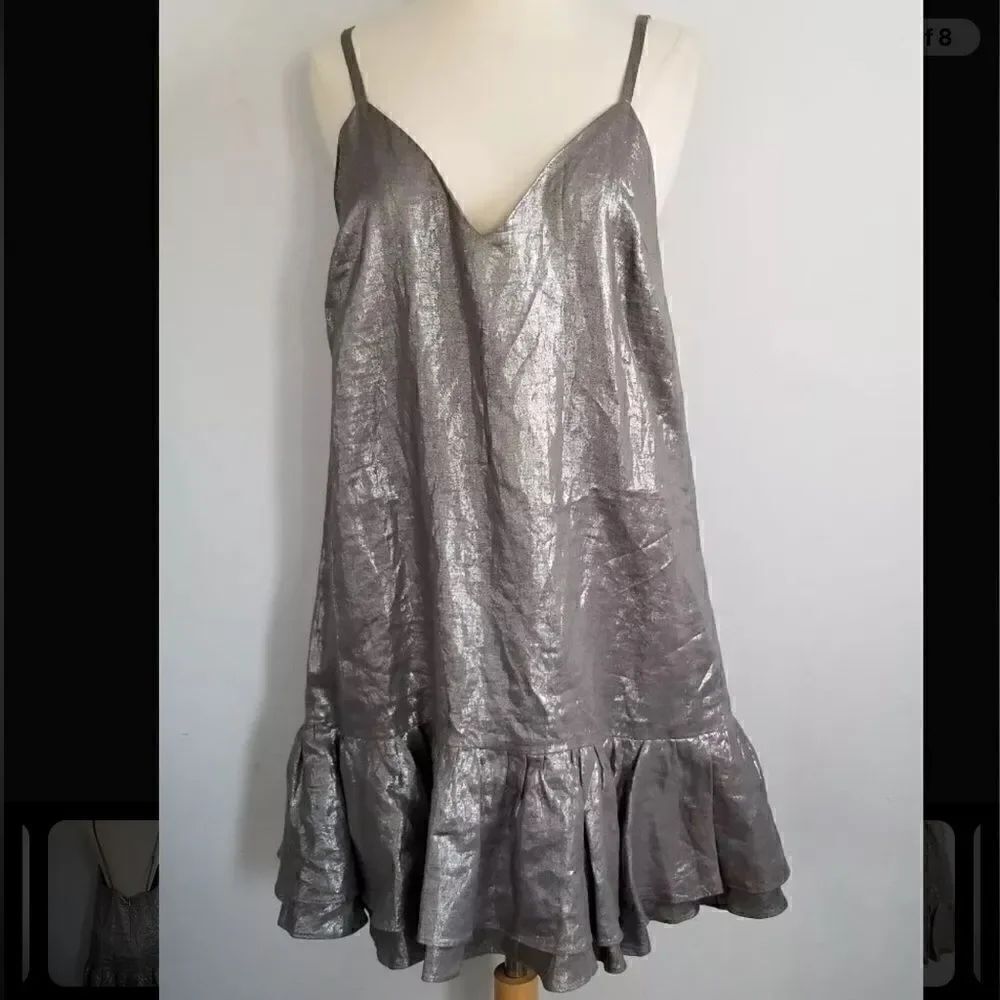 BIRD BY JUICY COUTURE Starry knight Grey Soleil  Linen Dress